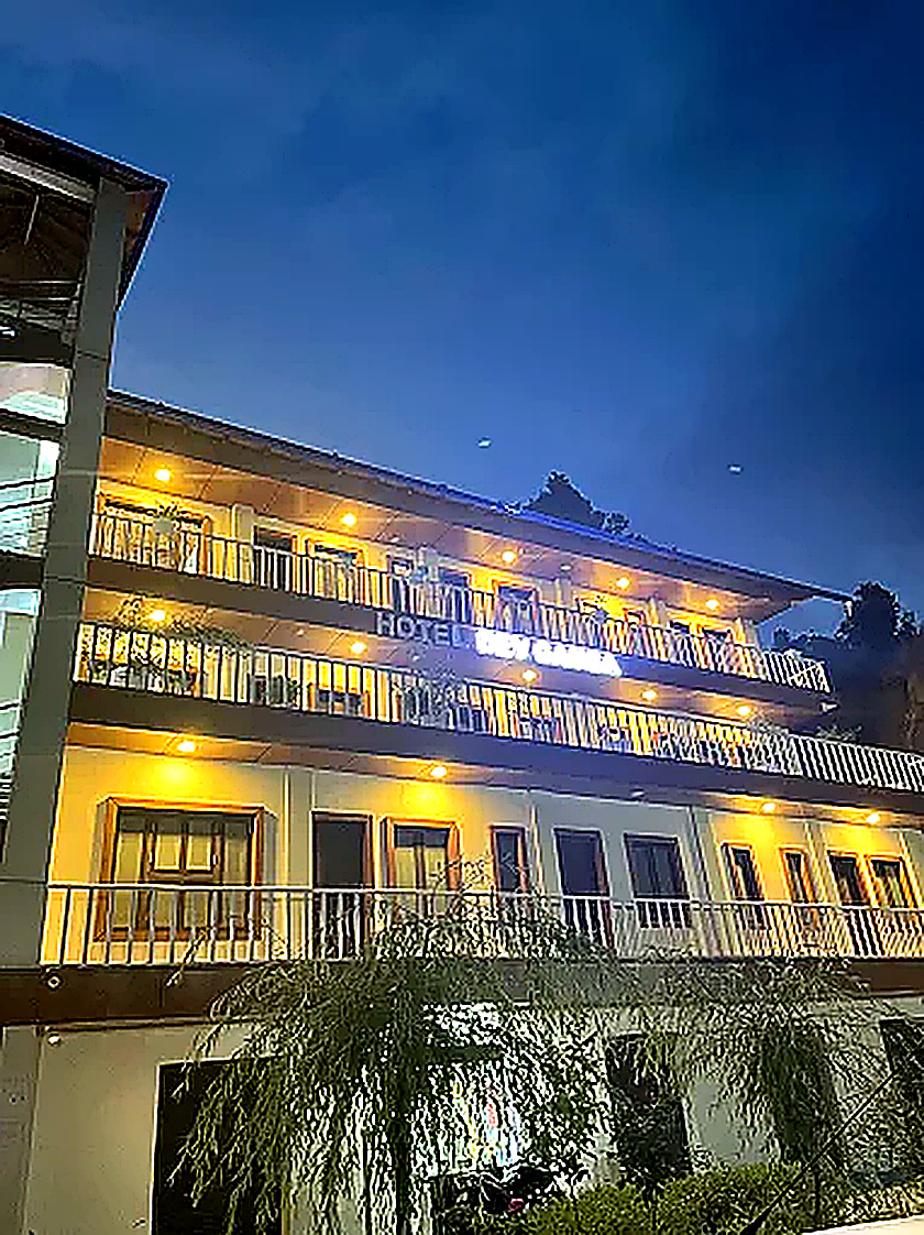 Hotel Dev Ganga night lights Shaharfatak mountain hotel